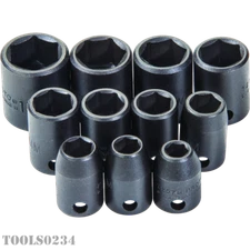 J72202 Proto 3/8" Drive 11 Pc Metric Socket Set Metric Impact 6-Point w/Holder