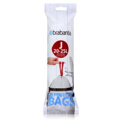 Brabantia Müllbeutel mit Zugband 20 Einzelbeutel auf Rolle J 20-25 L (1er Pack)