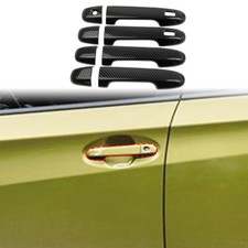 Carbon Fiber Style Exterior Side Door Handle Cover Trim For Subaru Crosstrek