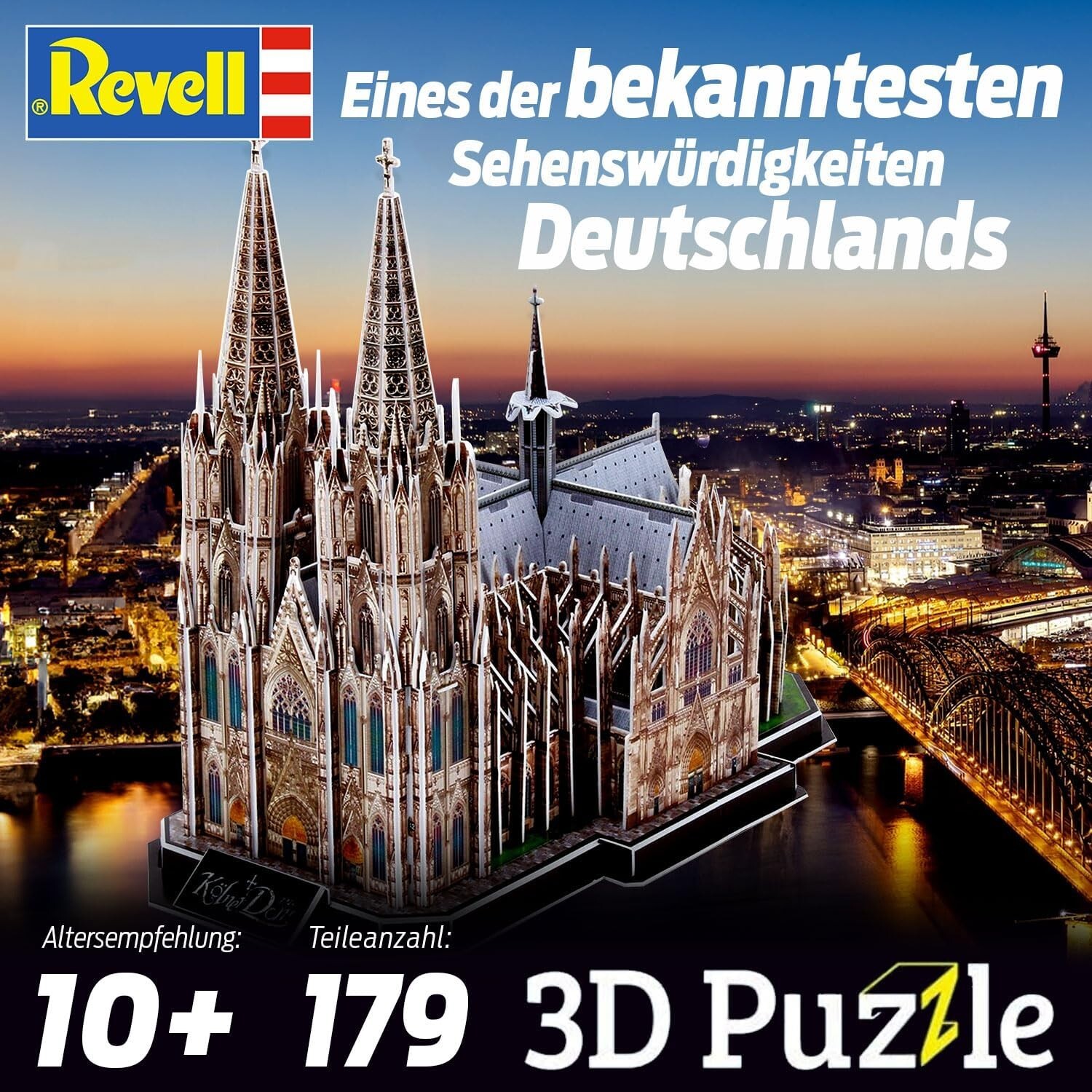 Puzzle 3D Revell Cathédrale De Cologne - Modèle à Construire, Référence 00203, Neuf