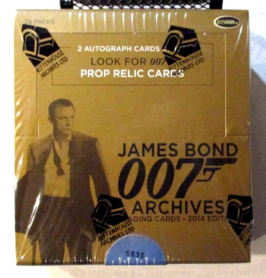 JAMES BOND 007 ARCHIVES 2014 EDITION FACTORY SEALED BOX AUTOGRAPHS AND RELICS