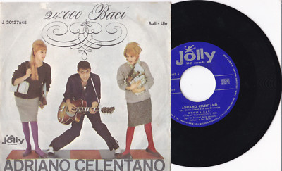 ADRIANO CELENTANO -24 Mila Baci- / Auli' Ule'- 7'' 45 Jolly / Hi-Fi Records