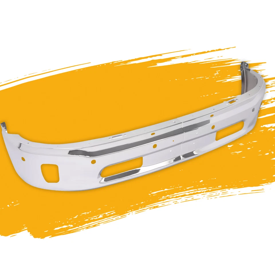 NUEVA barra frontal de parachoques de acero cromado para RAM 1500 2013-2018 con rama de niebla y estacionamiento Foto 2 de 4