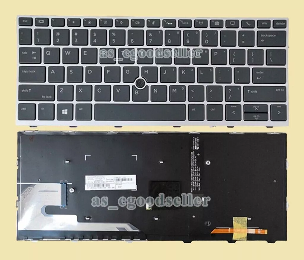 New for HP Elitebook 735 G6 830 G6 836 G6 BACKLIT Keyboard US Silver Frame Black
