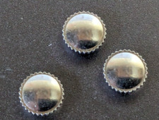 Lot of 3 NOS Watch Crowns - White Silver Tone - Tap 10 - 5.2 mm - READ DESC