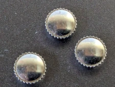 Lot of 3 NOS Watch Crowns - White (Silver Tone) - Tap 10 - 5.2 mm - READ DESC
