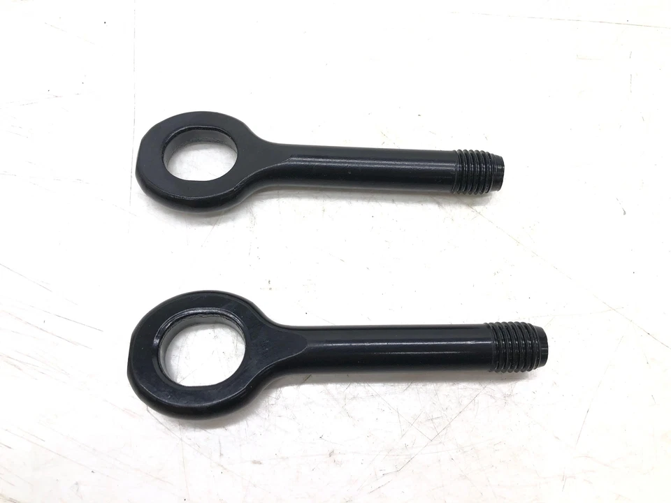 KIA FORTE 2019-2021 GANCHO DE REMOLQUE JUEGO DE OJOS DE REMOLQUE DE EMERGENCIA (2 PIEZAS) NEGRO OEM Foto 2 de 4