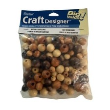 Darice Natural Wooden Beads for Crafts Assorted Sizes 150 Pieces