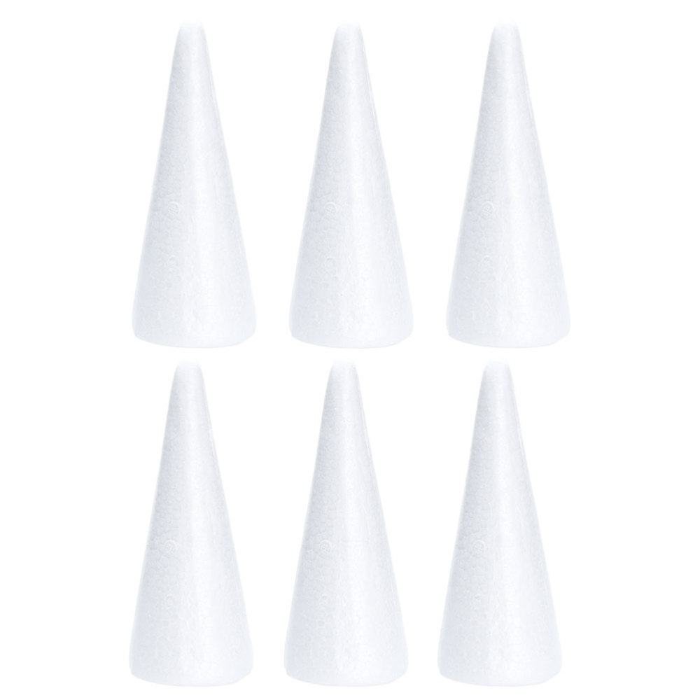 6pcs Foams Cones for DIY Party DIY DIY Practical Polystyrene Cone Christmas