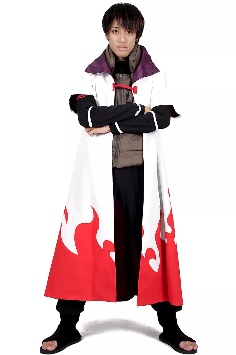 Anime Naruto Cosplay Costume 4th Fourth Hokage Namikaze Minato Cape Cloak  Robe