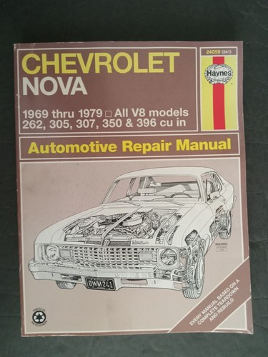 Haynes Repair Manual CHEVROLET Nova 1969 thru 1979 All V8 Models