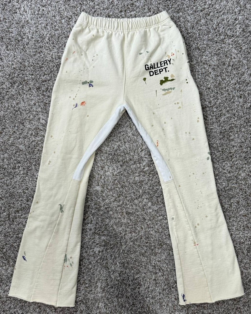 Gallery Dept. White Flare Paint Sweatpants Size S Small | eBay
