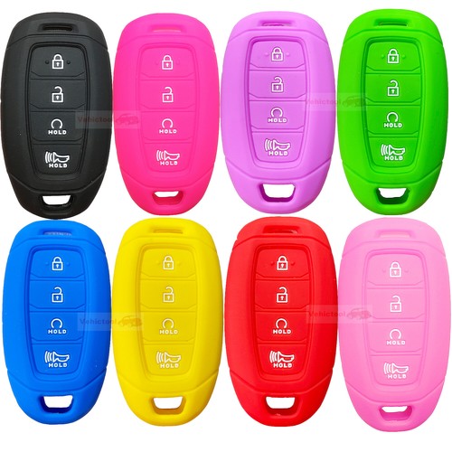 Fit HYUNDAI Kona Venue Veloster N 4 BNT Remote Smart Key Fob Silicone Case Cover - Picture 3 of 24