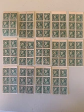 US Stamps SC# 552a Benjamin Franklin 1c bklt pane of 6 M&MNG, lot of 14, 1923-25