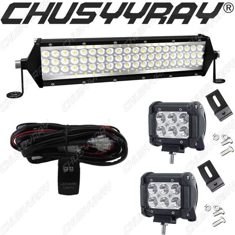 Barra de luz + cubos pods luzes ajuste Deere Buck Gator RSX XUV 550-865 - Imagem 3 de 4
