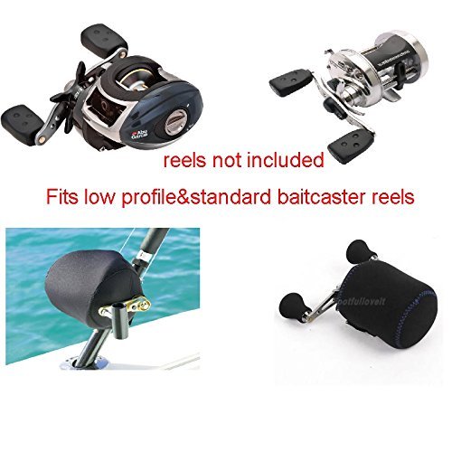3 pack Baitcaster Fishing Reel Cover fits Low Profile & Standard Reels Daiwa