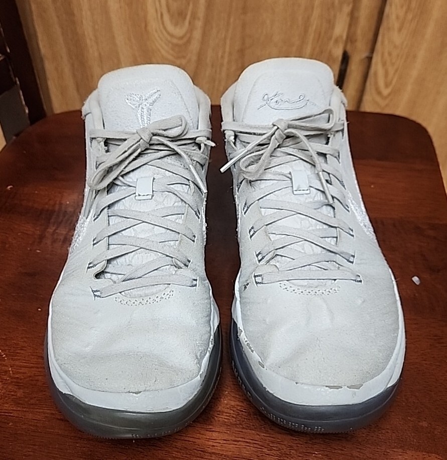 NIKE KOBE BRYANT AD MID PURE PLATINUM BASKETBALL SHOES