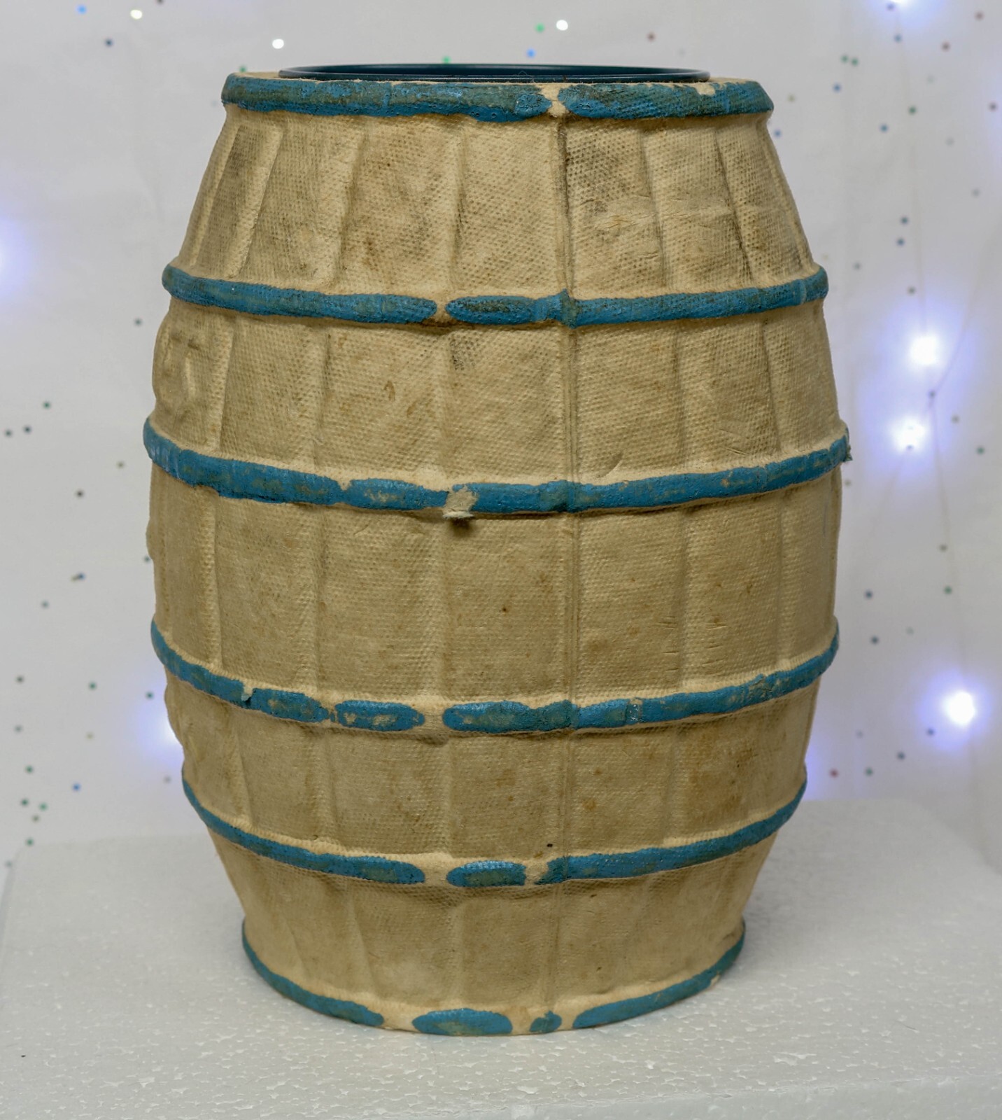 Vintage James Bank • Atlantic City Saltwater Taffy Barrel Paper Mâché Clown Bank