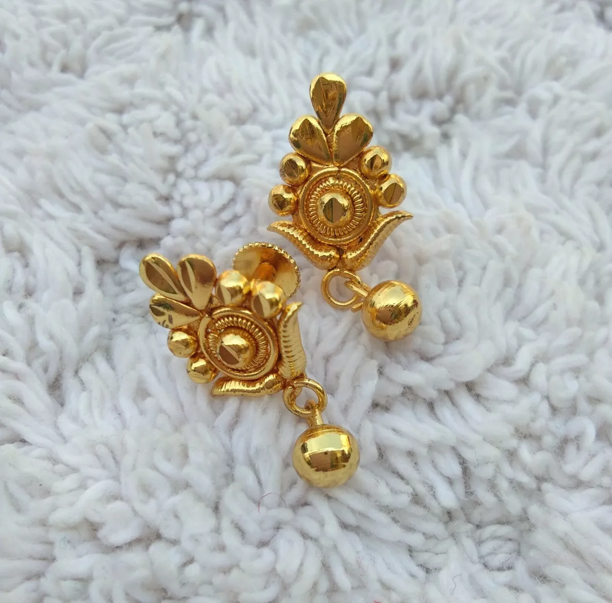 South Indian Top 22K Gold Plated Stud Wedding Earrings Mother s