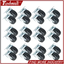 Findmall 24 Pack 2 Inch Heavy Duty Swivel Caster Wheels W/ Top Plate Bearing New