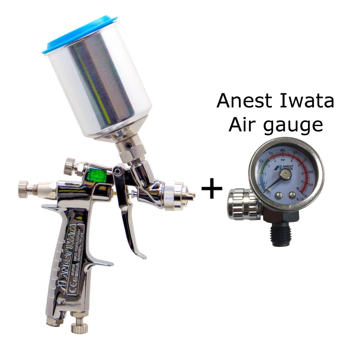 ANEST IWATA LPH-80-084G 0.8mm E4 cap HVLP Spray Gun with Cup