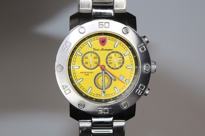 Tonino Lamborghini 7D-L1 Men's Watch Yellow Dial Swiss Quartz 45mm