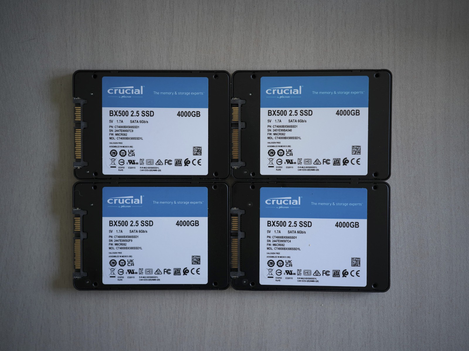 Crucial BX500 4 TB (4000 GB) 2.5" SSD CT4000BX500SSD1