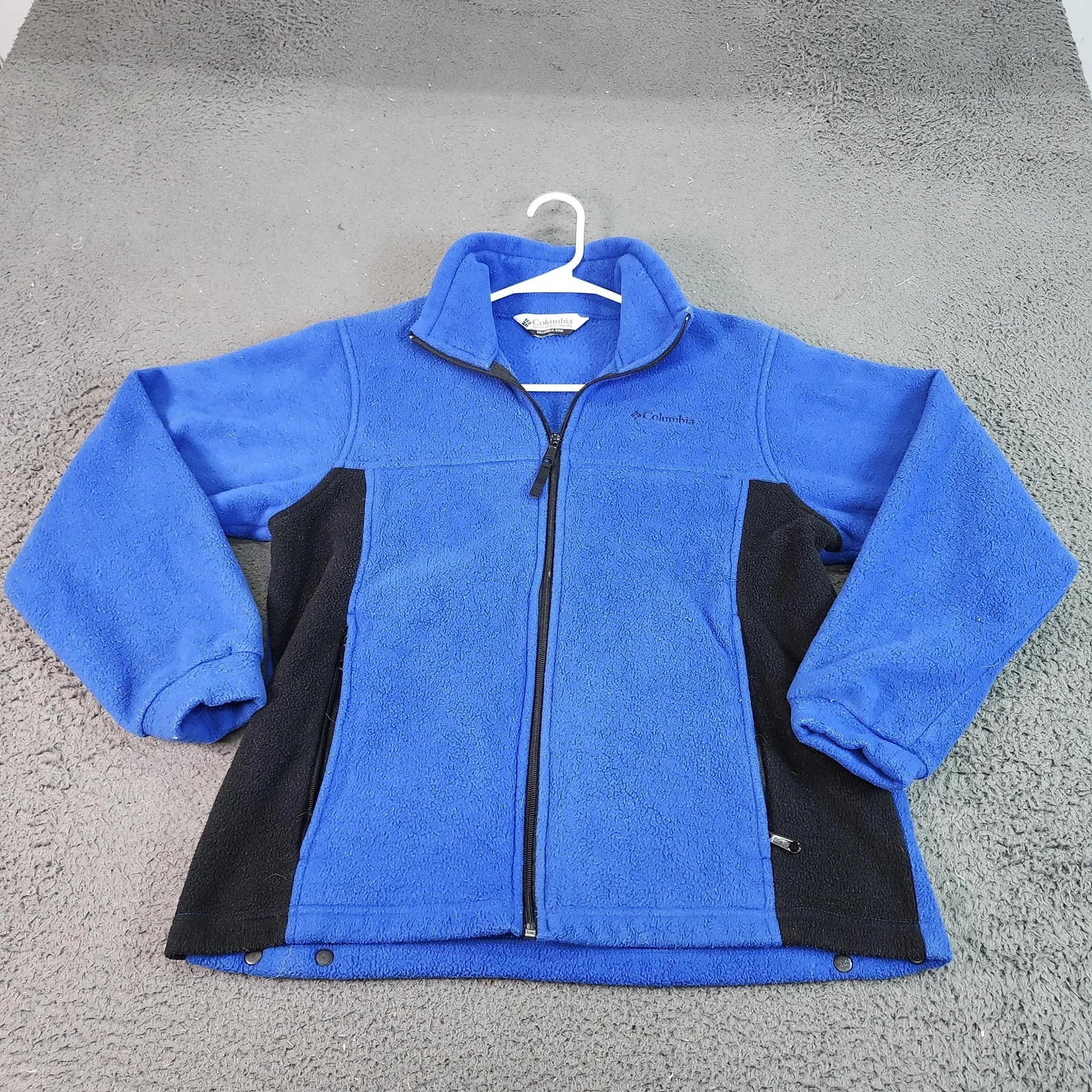 Columbia Fleece Jacket Mens 44 Blue Black Full Zip Interchange Pockets Hiking
Opens in a new window