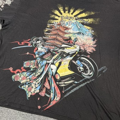 Tokyo Savage Shirt Mens 2XL Shibuya Ghost Rider Samurai Motorcycle
