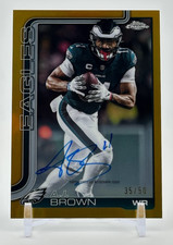 2025 Topps Chrome A.J. Brown Variation On-Card Auto Gold Refractor /50 Eagles