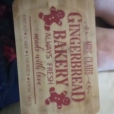 Gingerbread Man Christmas Wooden Kitchen Sign...