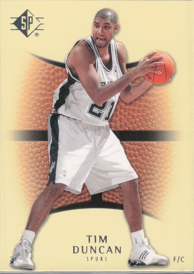 Tim Duncan #92 Basketball Cards 2007 SP Authentic trading card — raw and PSA graded price guide