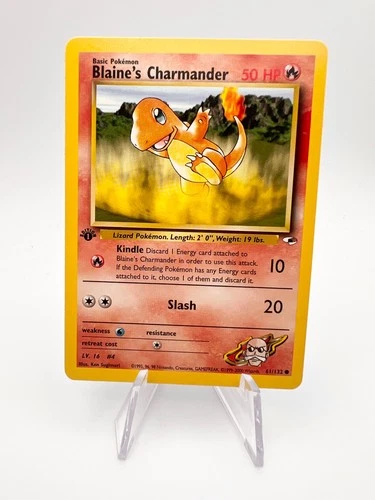 Pokemon Card - Blaine's Charmander Gym Heroes 61/132 Common 1st Edition LP/NM