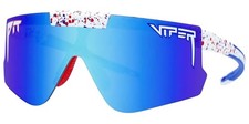 Pit Viper The Merika Flip-Offs White Shield Sunglasses E-FO-ABSFREE-PCA - Taiwan