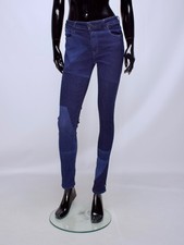 Women's VIVIENNE WESTWOOD Anglomania Geometric Blue Skinny Denim Jeans Pants 29
