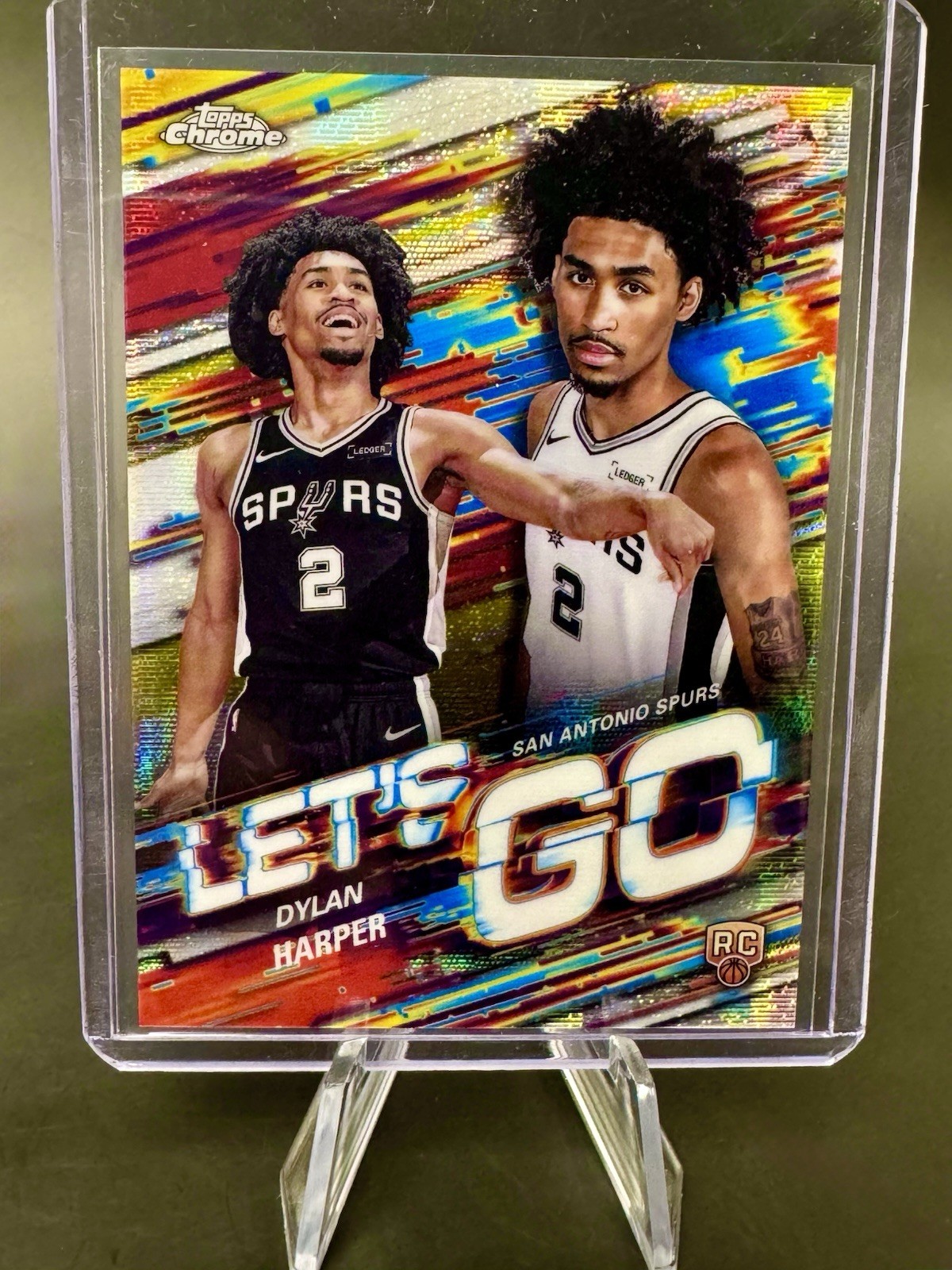 2025 Topps Chrome LETS GO SSP Dylan Harper RC LG-12 Spurs Ultra Rare Insert