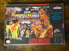 LJN WWF Super WrestleMania (SNES) w/ Box & Manual, 1992 Sports Wrestling