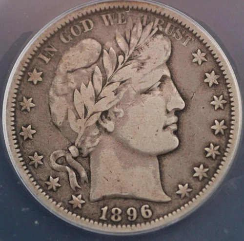 1896-O Barber Half Dollar 50c ANACS F-12 Cert #7870362 - Rare Key Date