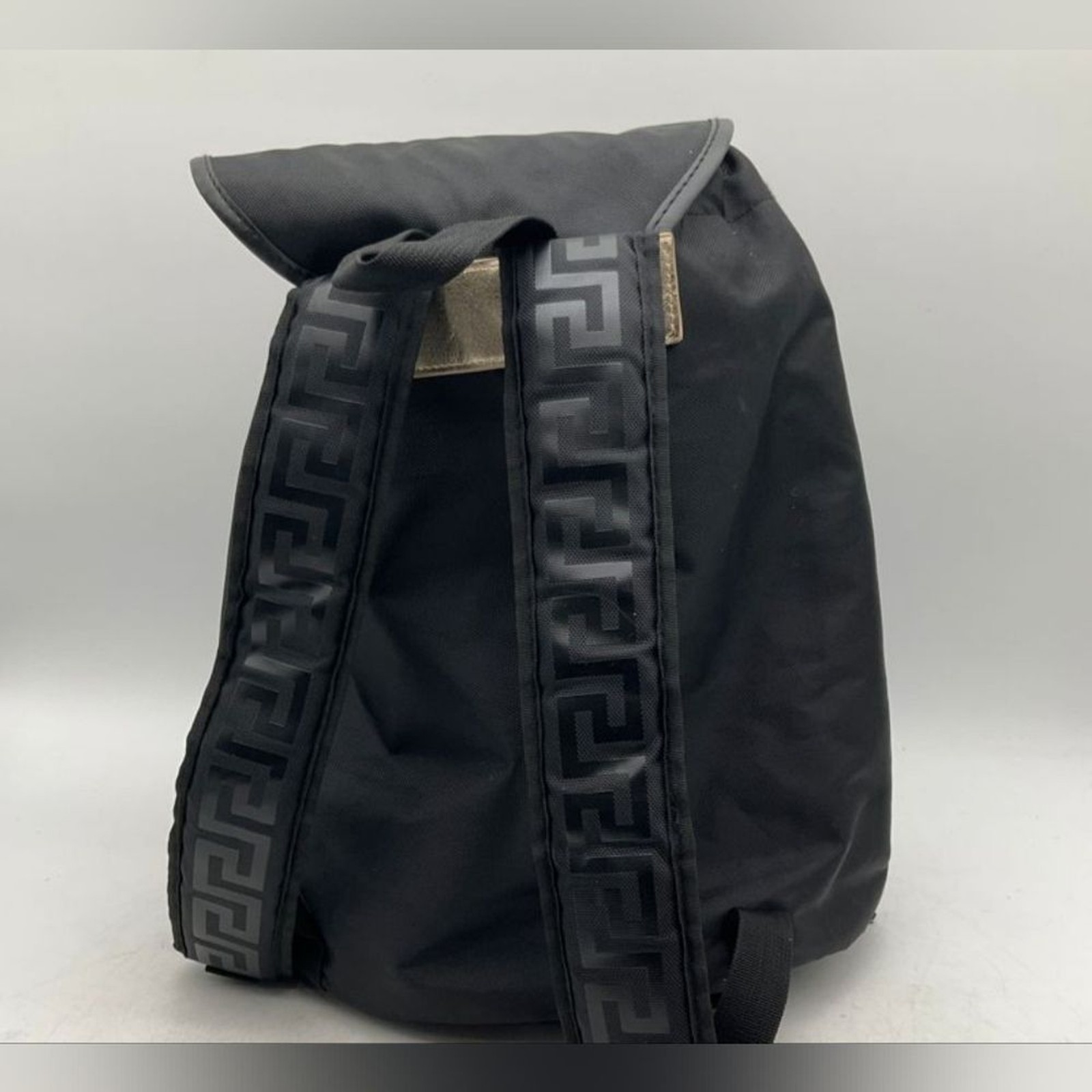 Versace Designer Black Silver Backpack - image 8
