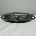 Roseville Bushberry Blue 1941 VTG MCM Art Pottery Ceramic Console Bowl 414-10