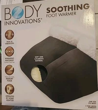 Body Innovations Soothing Foot Warmer With Vibration New Gray
