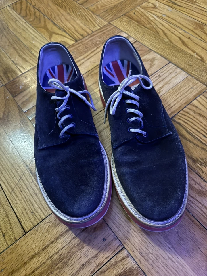 Zapatos Derby Church’s London Edición Especial Azul Marino Gamuza - Uk9 Us10 - Raros Foto 4 de 4