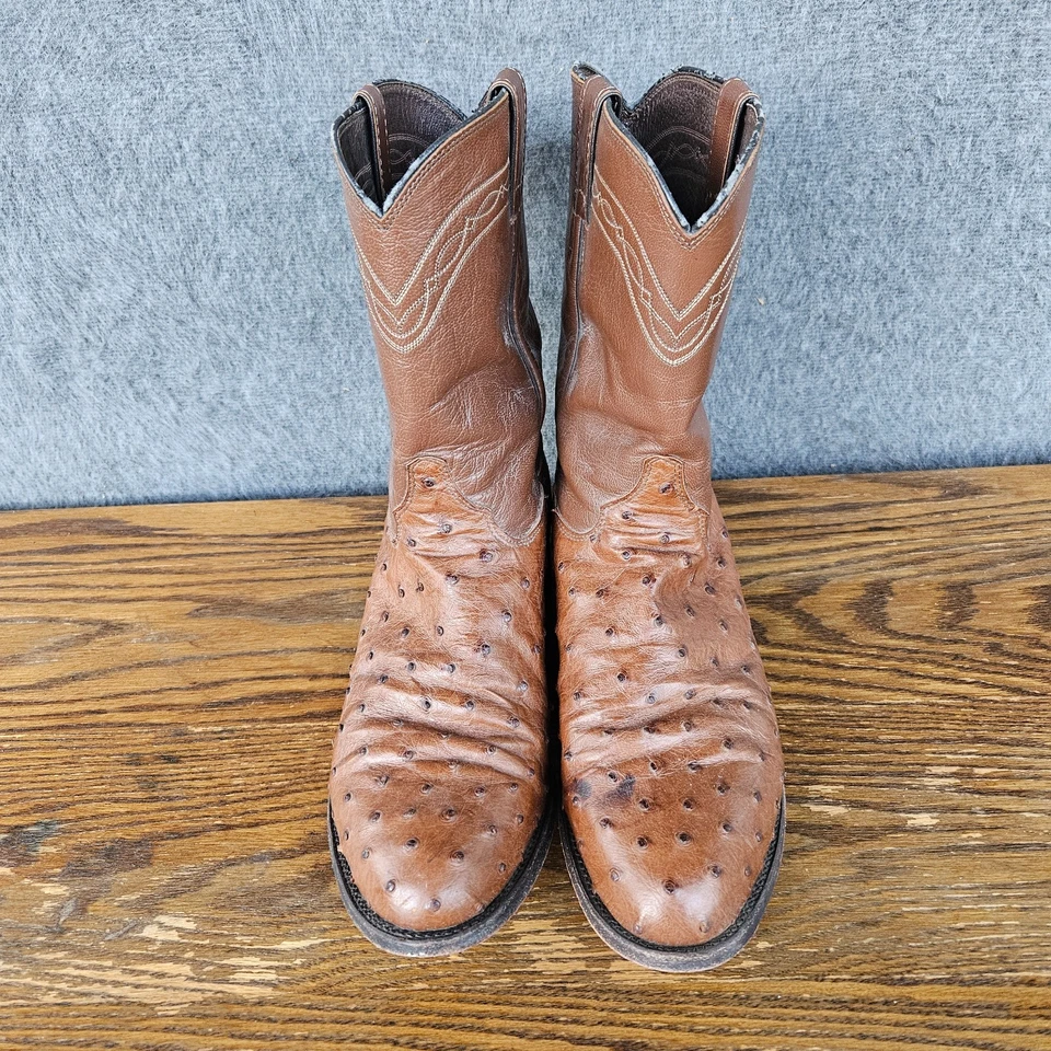 Botas Justin Full Quill Roper Para Hombre Talla 12D De Colección Hechas en EE. UU. Foto 2 de 4