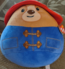 Ty Paddington Bear Medium Plush Stuffed Animal Red Hat Blue Coat