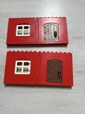 🔴 LEGO Duplo Türen & Fenster Set – 2x rote Wand-Elemente