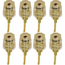 8X 4mm Banana Female to 2mm Pin Gold Plated Connector For HIFI Adapter Plug US