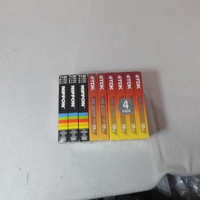 Nippon TDK VHS T-120 Video Tapes Lot Of 7 Blank High Grade 6 Hour
