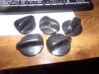 GE / HOTPOINT  RANGE SET OF 5 RANGE KNOBS BLACK WB03T10072, WB03T10071