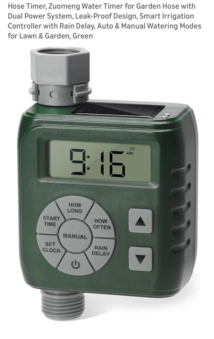 Lot of 2 Sprinkler Timer Programmable Irrigation Water Timer - Garden Hose Solar