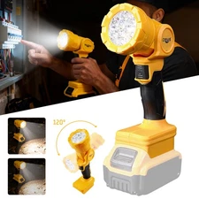 Cisivis LED Cordless Work Light for DeWalt 20V Battery 120°Rotating 2500 Lumens